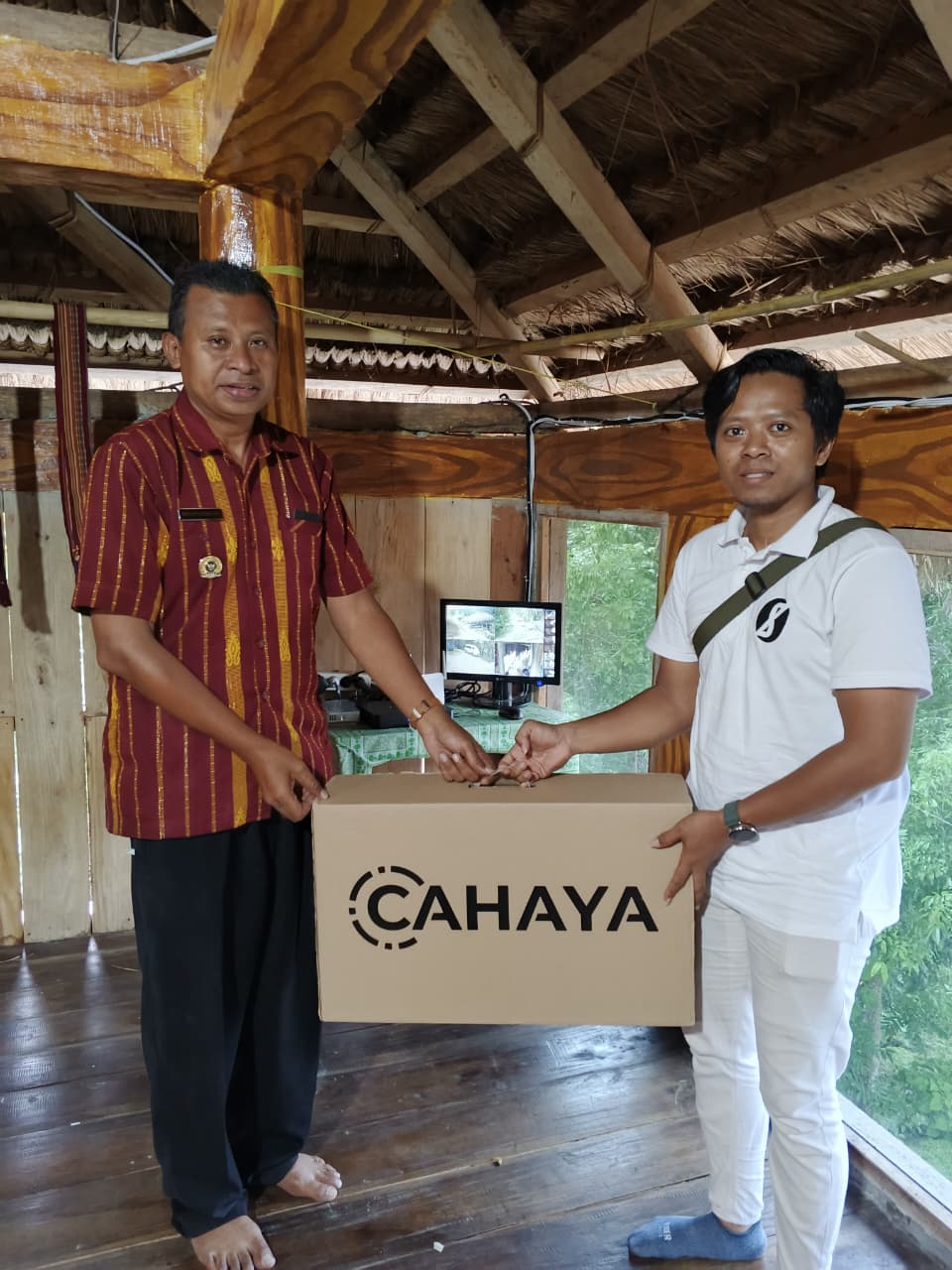 Technology package delivery to a village community